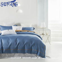Nantong wholesale bed linen 100% cotton 60S embroidery bed sheet set/ hotel bedding set /hotel linen